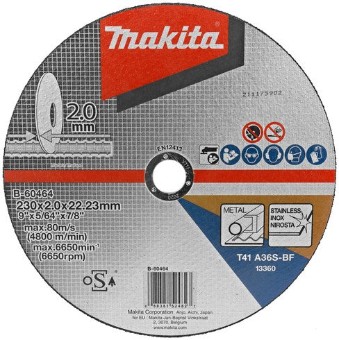Makita B-60464 Trennscheibe 230x2,0x22,23mm Edelstahl/Stahl