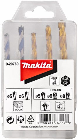 Makita D-20769 Bohrer-Set 1/4"" Form E