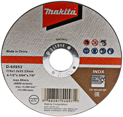 Makita D-65953 Trennscheibe 115x1,2x22,23mm Edelstahl