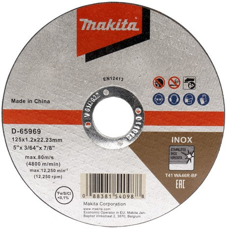 Makita D-65969 Trennscheibe 125x22,23x1,2mm Edelstahl