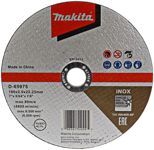 Makita D-65975 Trennscheibe 180x2,0x22,23mm Edelstahl
