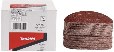 Makita P-43664 Schleifscheibe 125 mm K120 Roter Klettverschluss