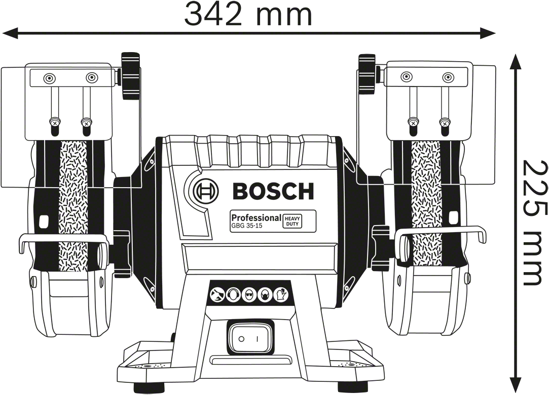 Bosch Professional GBG 35-15 Table Grinder 150mm 300W - 060127A300