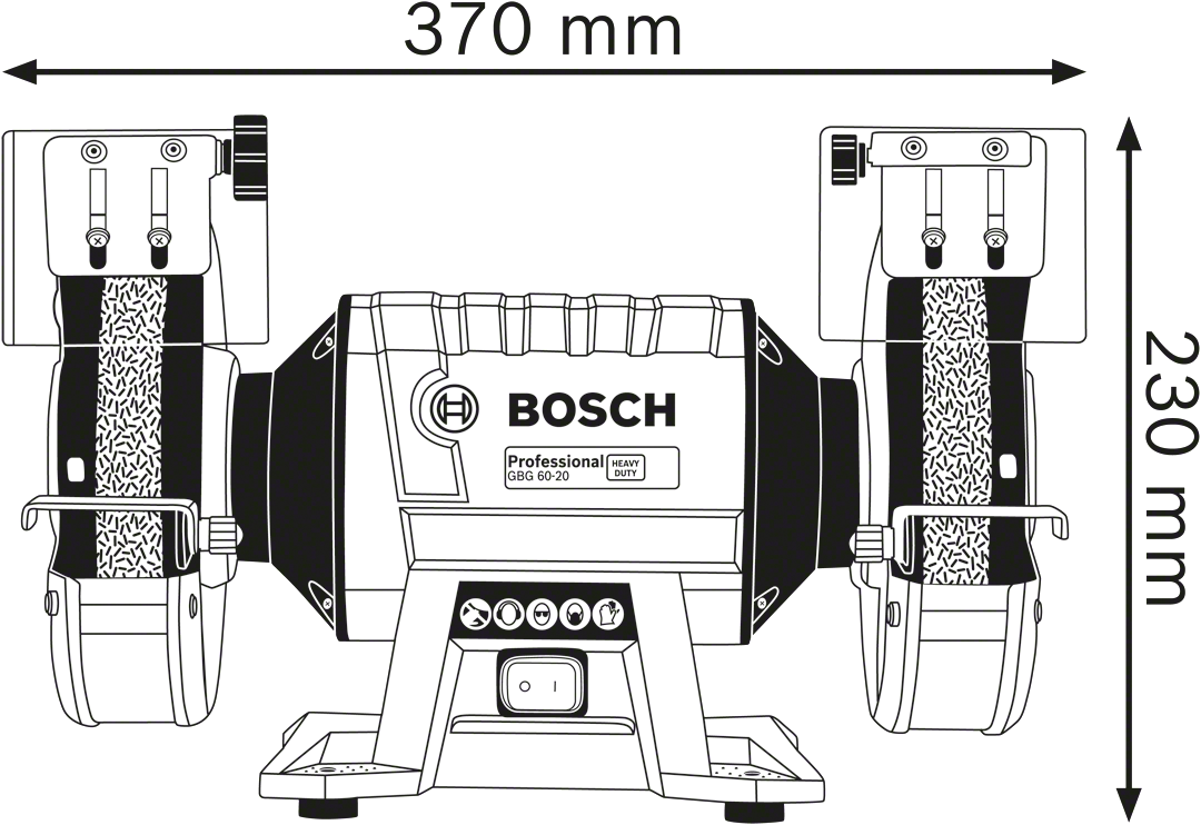 Bosch Professional GBG 60-20 Tafelslijpmachine 200mm 600W - 060127A400