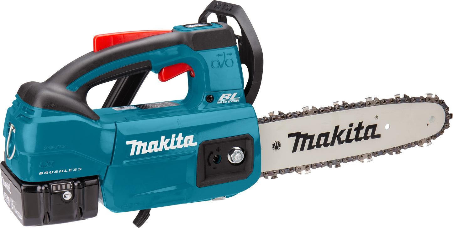 Makita DUC254PT4J 18V 5.0Ah Tophandle Kettensäge 25 cm mit 197626-8 in Mbox