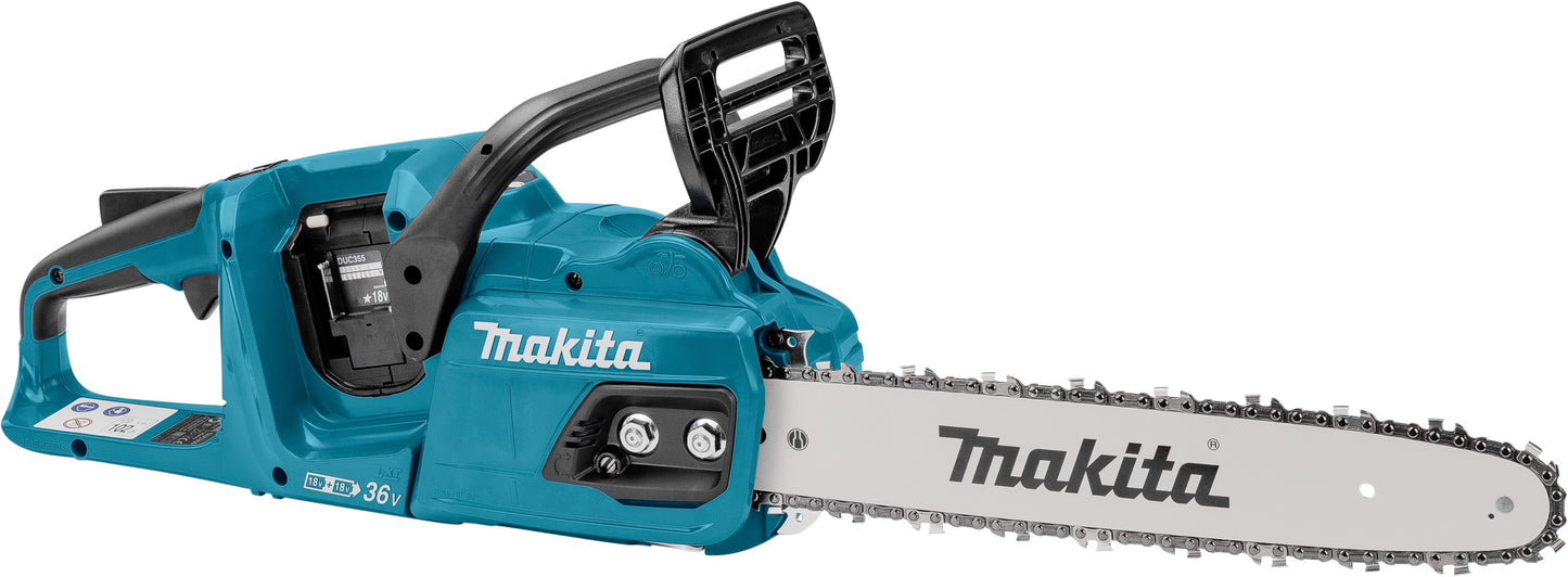 Makita DUC355PT4J 2x18 V Kettensäge 35 cm mit 197626-8 5,0Ah Li-Ion in Mbox