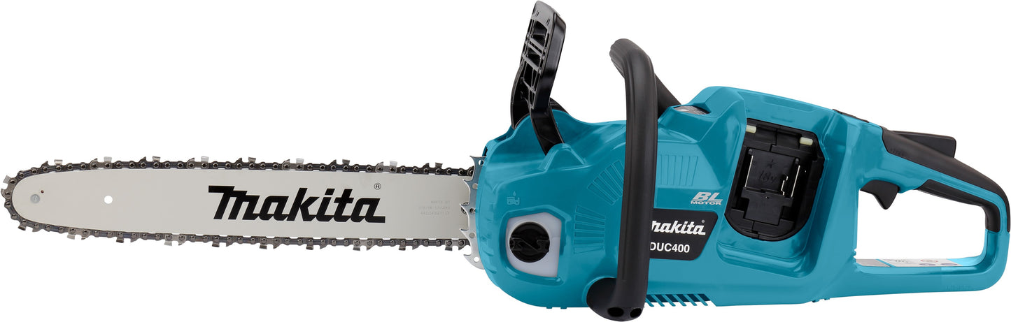 Makita DUC400PT4J 2x18 V Chainsaw 40 cm with 197626-8 5.0Ah Li-Ion in Mbox