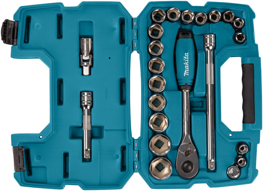 Makita B-65589 Socket set 1/2"" UK 23 pcs
