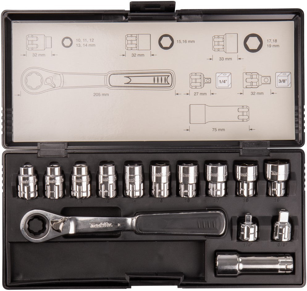 Makita B-65595 Doppenset 6-G 14-delig