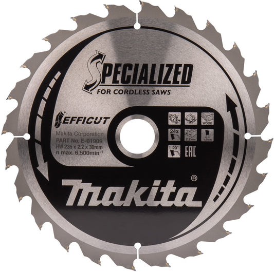 Makita Kreissägeblatt Efficut 235x30x2,2 24T E-01909