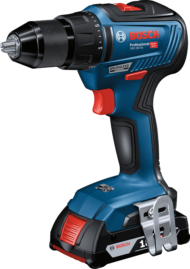 Bosch Professional Accu Combiset GDR 18V-200 + GSR 18V-55 18V 4,0Ah