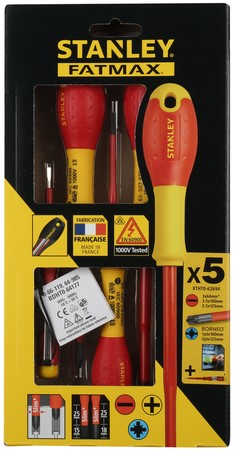 Stanley XTHT0-62694 FatMax VDE Screwdriver Set 5 Piece - Borneo Fine