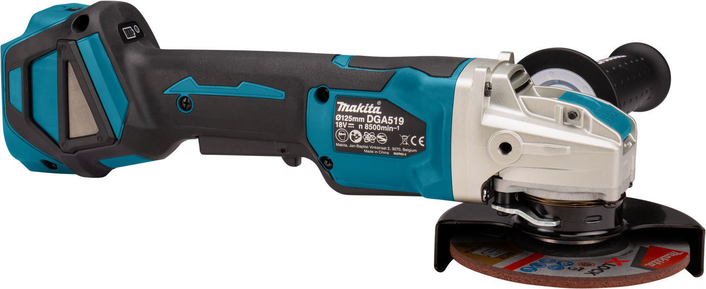 Makita DGA519ZJ Cordless Angle Grinder 18V X-LOCK Basic Body in Mbox