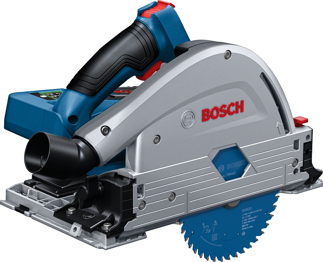 Bosch Professional GKT 18V-52 GC Accu Invalzaag 18V 5,5Ah BiTurbo in L-Boxx + Geleiderail FSN 1400 - 0615990M0A