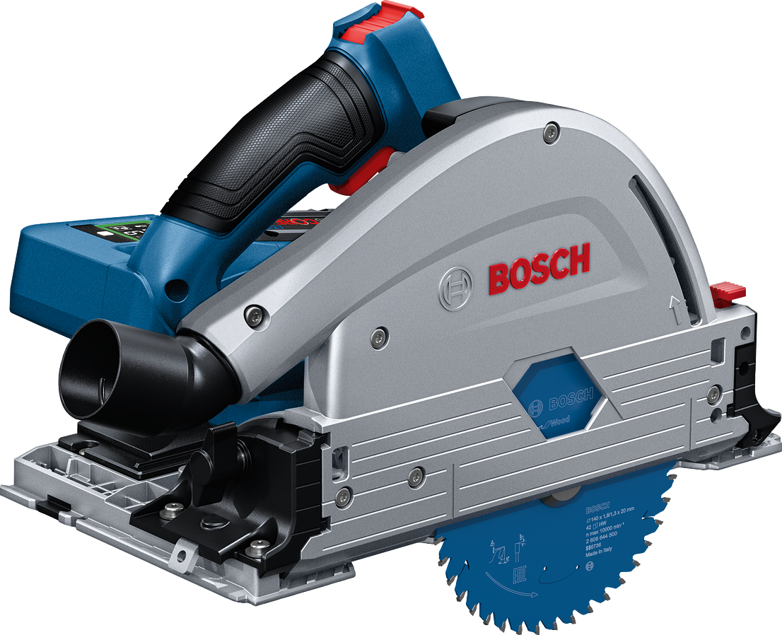 Bosch Professional GKT 18V-52 GC Cordless Plunge Saw 18V 5.5Ah BiTurbo in L-Boxx + Guide rail FSN 1400 - 0615990M0A