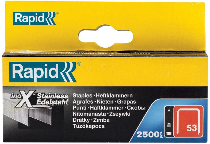 Rapid No. 53 dunne nieten RVS 8 mm - 23808000