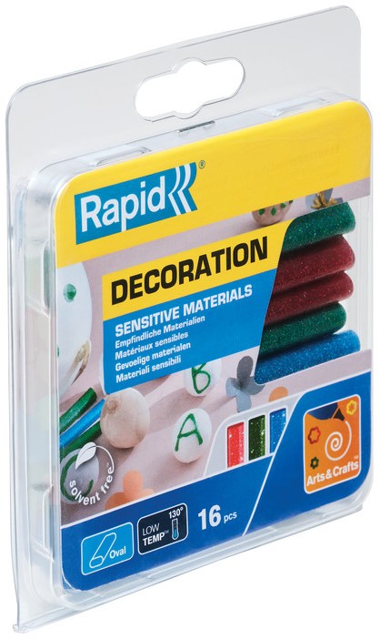 Rapid Oval lijmsticks voor de gevoelige materialen, Glitter Gekleurde - 40108462