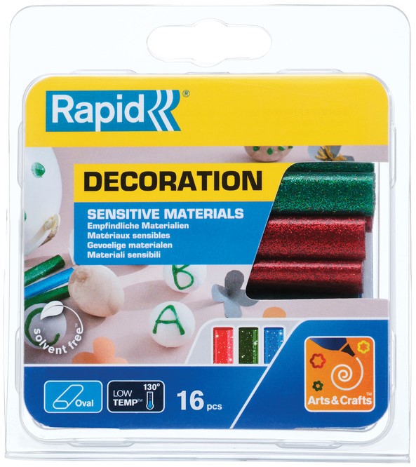 Rapid Oval lijmsticks voor de gevoelige materialen, Glitter Gekleurde - 40108462