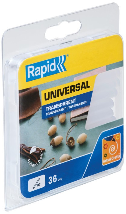 Rapid 7 x 90 mm lijmsticks Universeel Transparant - 40107350