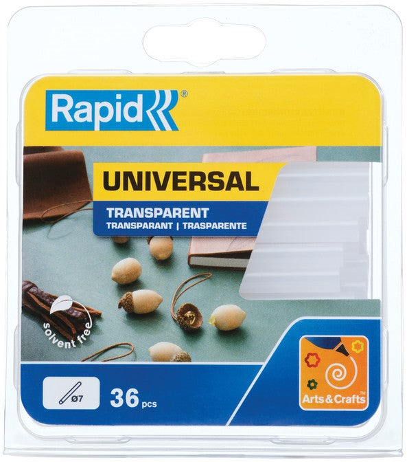 Rapid 7 x 90 mm lijmsticks Universeel Transparant - 40107350