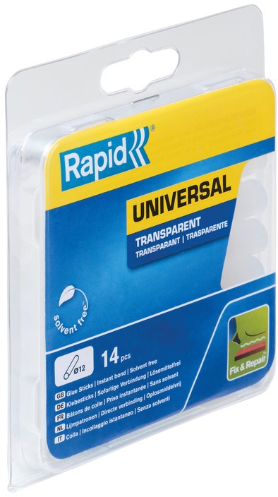 Rapid 12 x 94 mm lijmsticks Universeel Transparant - 40107356