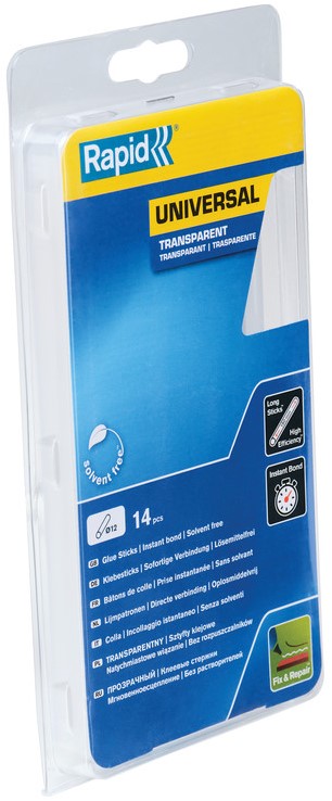 Rapid 12 mm lijmsticks Universal Transparant - 40107362