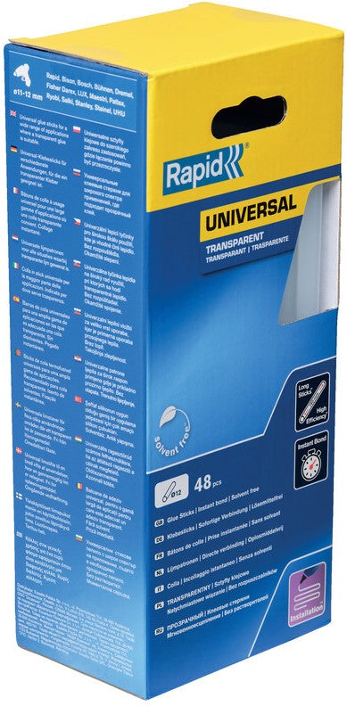 Rapid 12 x 190 mm lijmsticks Universal Transparant - 5001411