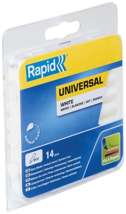 Rapid 12 x 94 mm lijmsticks Universeel wit - 40107355