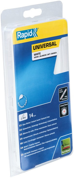 Rapid 12 x 190 mm lijmsticks Universal Wit - 40107361