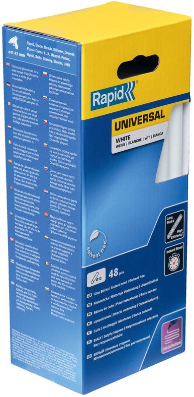 Rapid 12 x 190 mm Klebestifte Universal Weiß - 5001412