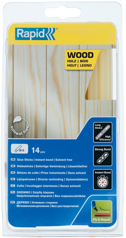 Rapid 12 x 190 mm lijmsticks Hout - 5001420