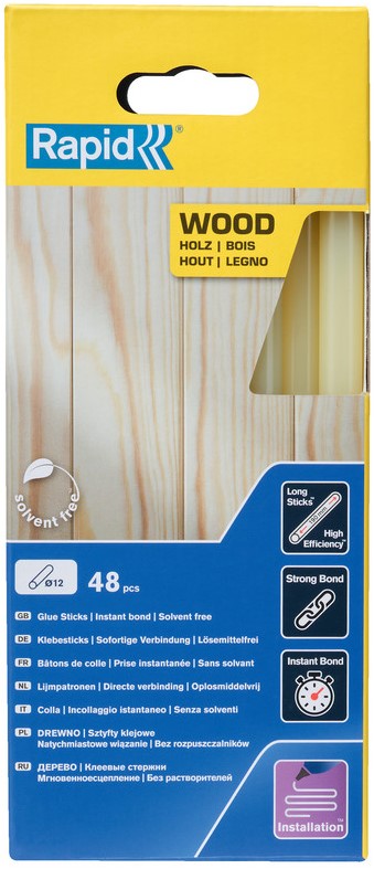 Rapid 12 x 190 mm glue sticks Wood - 5001421