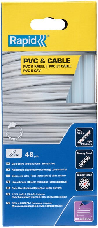 Rapid 12 x 190 mm lijmsticks PVC & Cable - 5001413