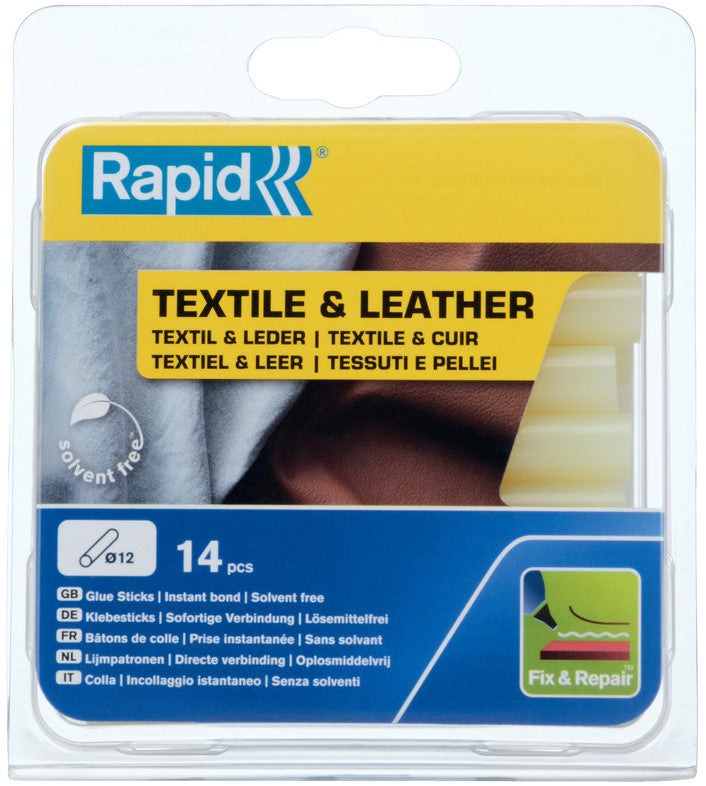 Rapid 12 x 94 mm lijmsticks Textiel & leer - 5001416
