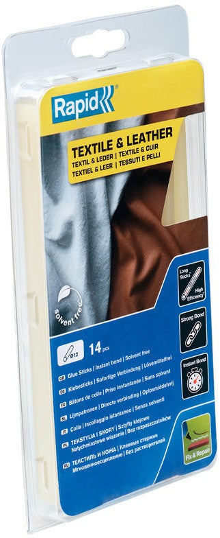 Rapid 12 x 190 mm lijmsticks Textiel & leer - 5001418