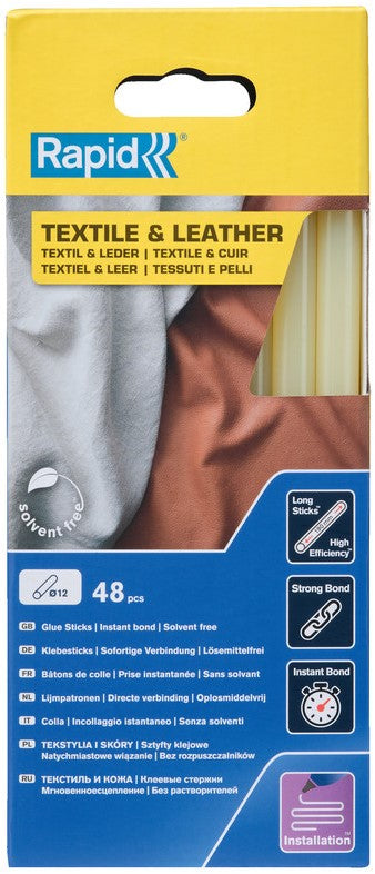 Rapid 12 x190 mm lijmsticks Textiel & leer - 5001419