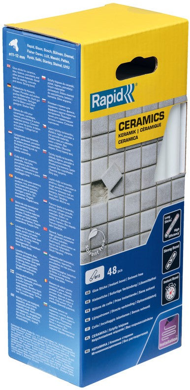Rapid 12 x 190 mm Glue Sticks Ceramics - 5001415
