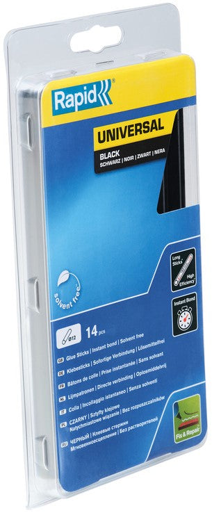 Rapid 12 x 190 mm lijmsticks Universal Zwart - 5000211