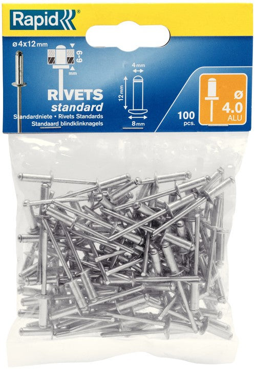 Rapid Standaard snelle klinknagel Ø4.0 x 12 mm - 5000379
