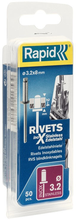 Edelstahl-Schnellniete Ø3,2 x 8 mm - 5000393