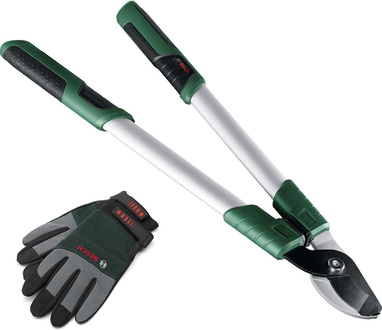 Bosch Groen Snoeiset - Takkenschaar + Tuinhandschoenen - 06008B5100 + F016800314