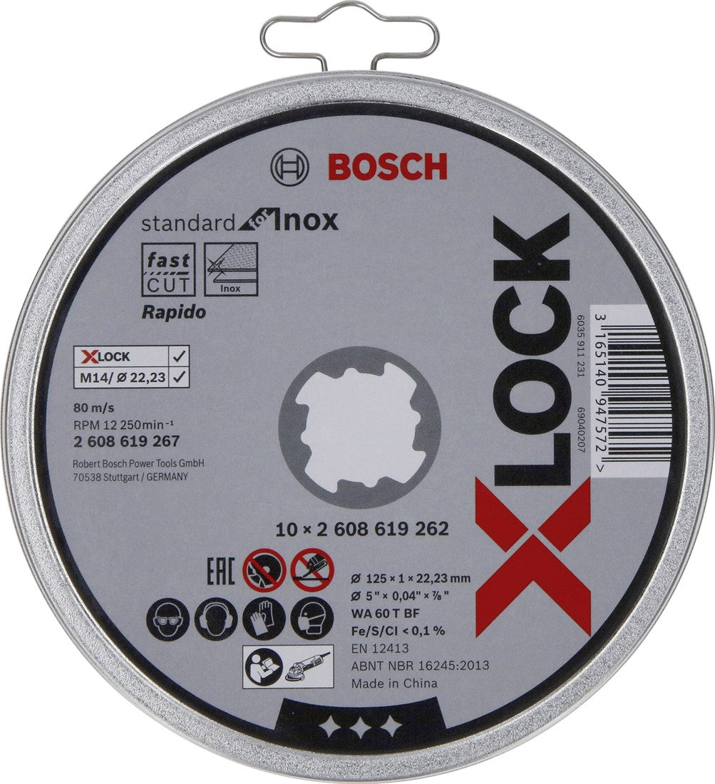 Bosch Professional Doorslijpschijven 115x1x22,23mm X-LOCK VE=10