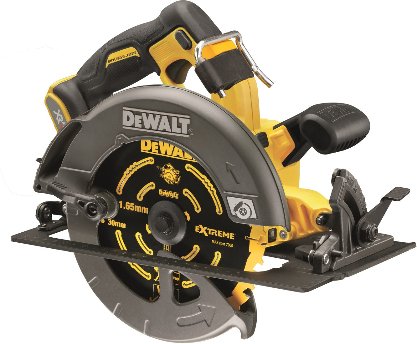 DCS578NT Cordless Circular Saw 54V XR Flexvolt 190mm Loose Body in TSTAK