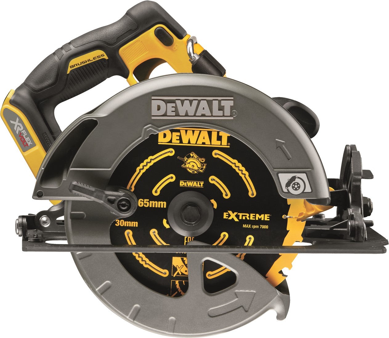 DCS578NT Cordless Circular Saw 54V XR Flexvolt 190mm Loose Body in TSTAK