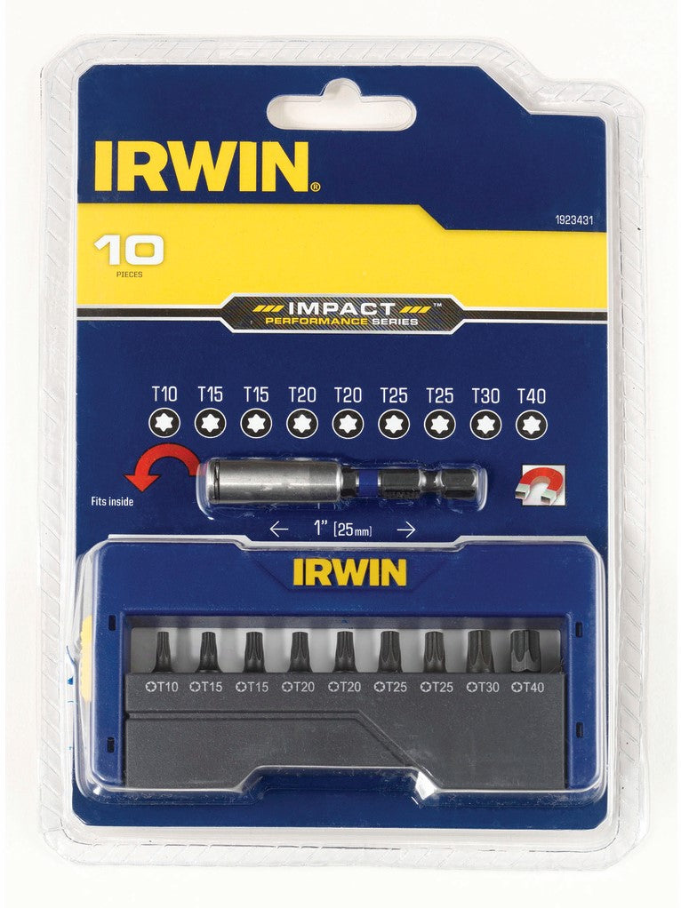 Irwin Impact Insert-schroefbit TX-set, 10-delig Schroefbithouder - 1923431