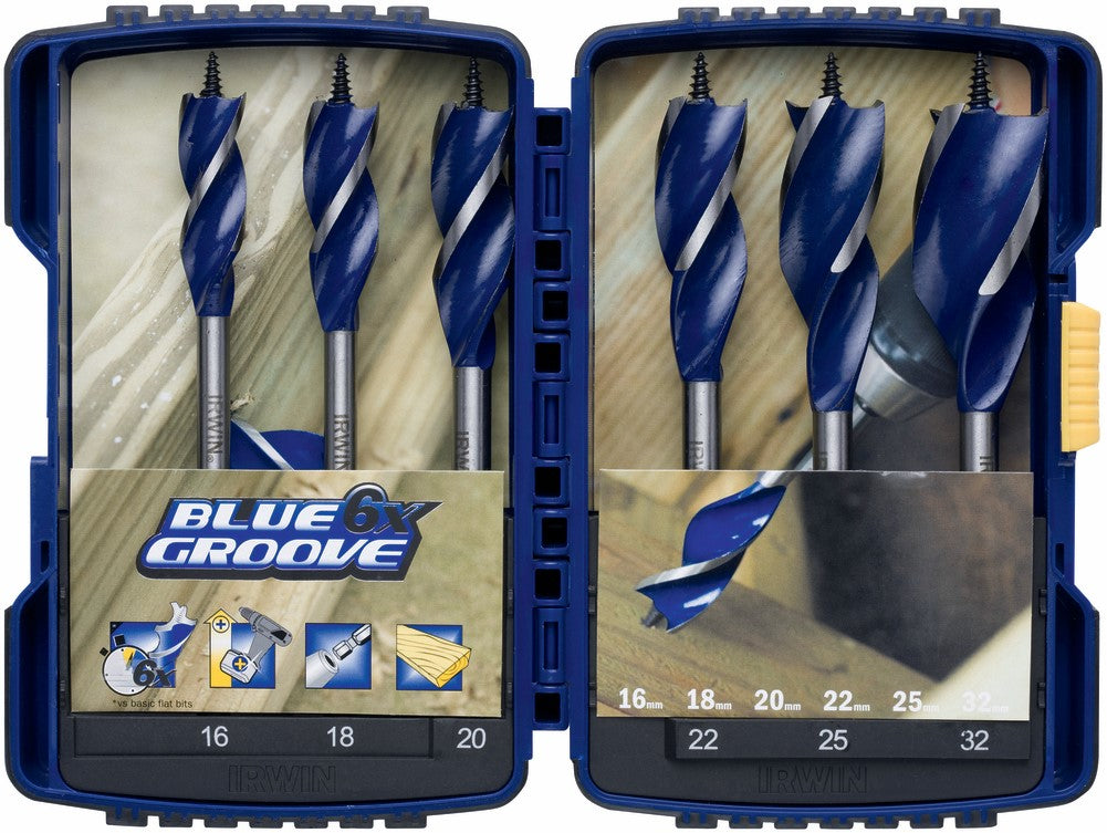 Irwin Blue Groove 6x, 6-delige set: 16/18/20/22/25/32 mm - 10506628