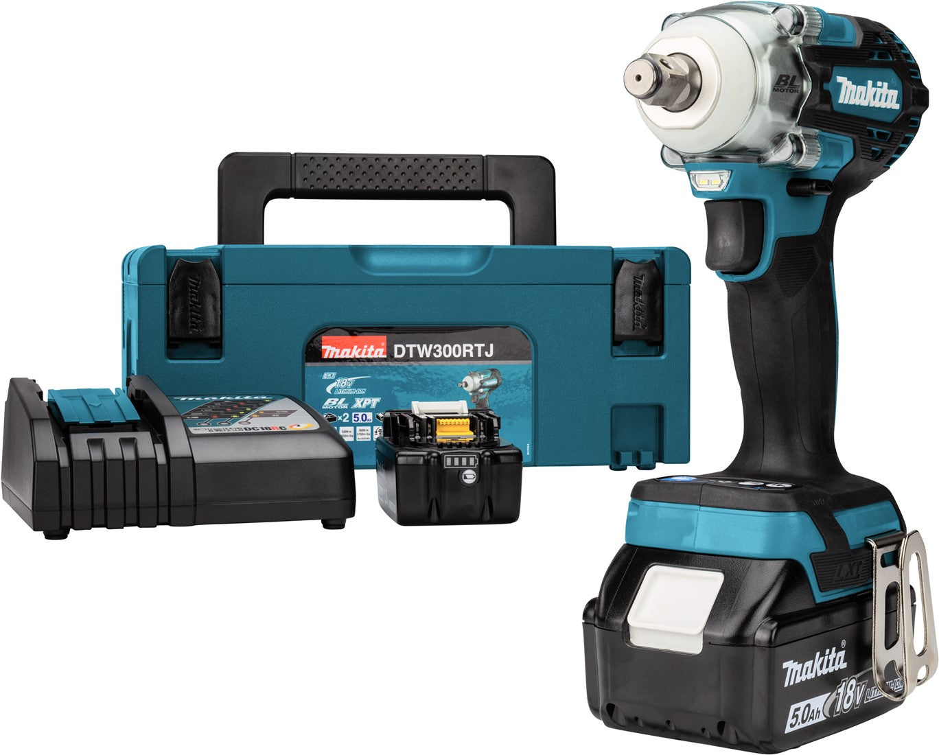 Makita DTW300RTJ Accu Slagmoersleutel 18V 5,0Ah in Mbox