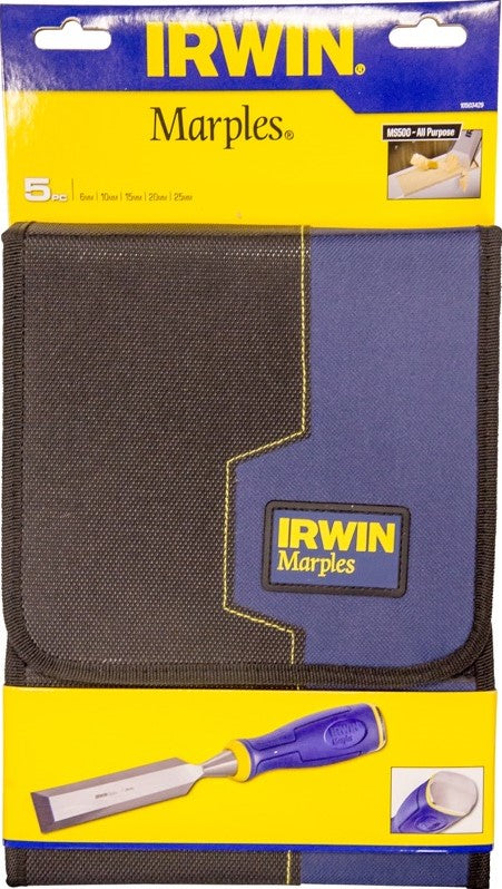 Irwin Universele Beitel met Slagkap MS500, 5 stuks, 6, 10, 15, 20, 25, etui - 10503429