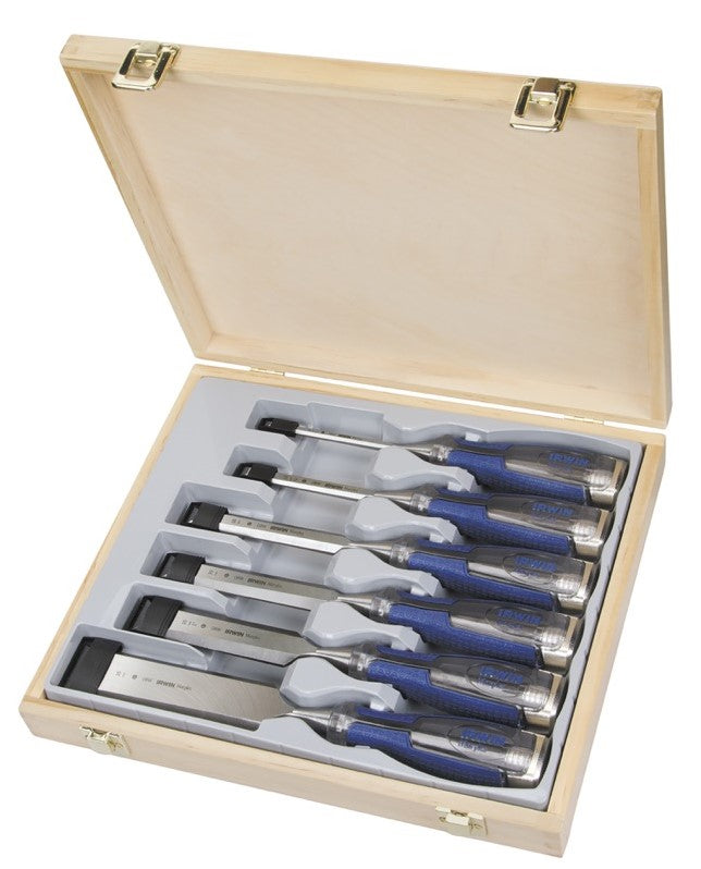 Irwin Universal Chisel with Impact Cap MS500, 6 pieces, 6, 10, 12, 16, 20, 26 mm, wooden box - 10503431