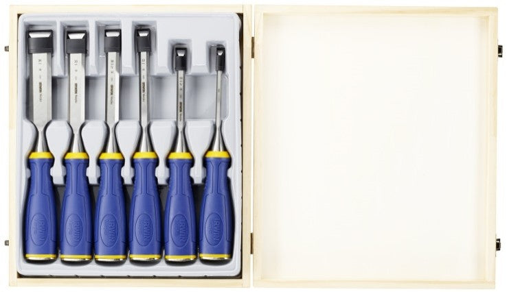 Irwin Universal Chisel with Impact Cap MS500, 6 pieces, 6, 10, 12, 16, 20, 26 mm, wooden box - 10503431
